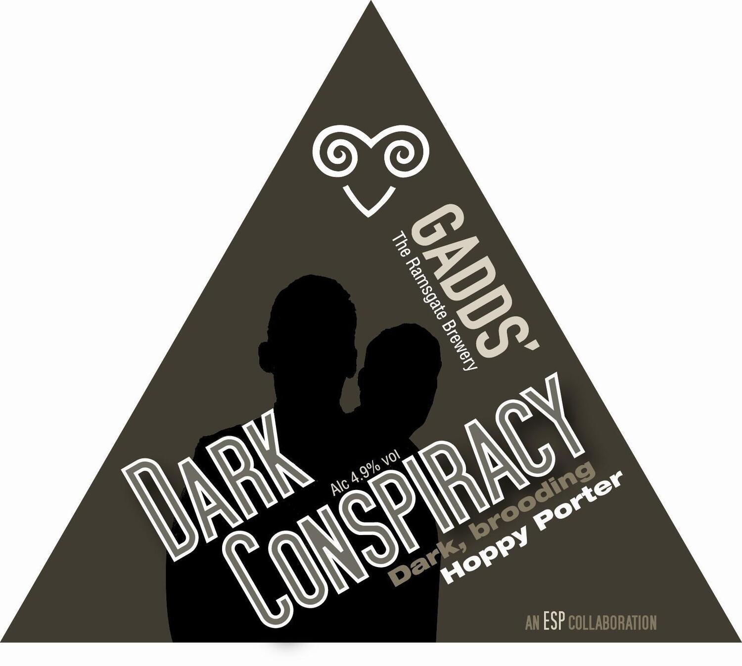 GADDS' Draught Dark Conspiracy Available in 4-pint bag, 10 litre and 20 litre bag-in-box