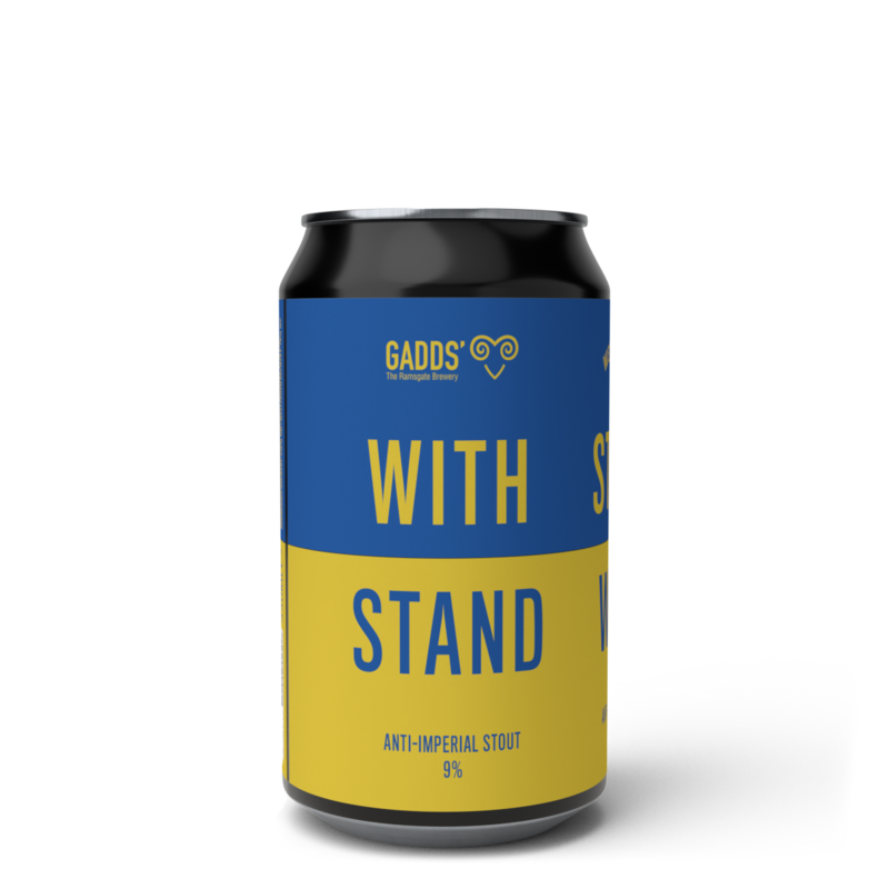 WITHSTAND, STAND WITH, Ukrainian Anti-Imperial Stout 9% SINGLE CAN