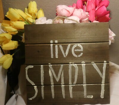 Live Simply Wood Plaque
