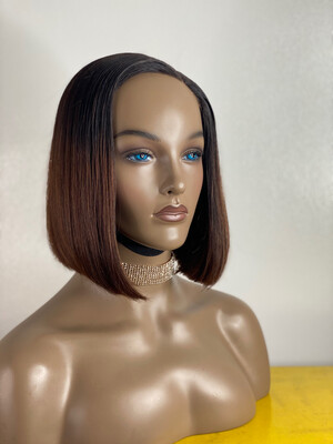 Ombre Brown Closure Wig( Side Part)