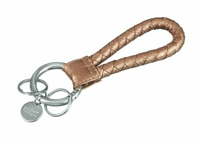 Schlüsselanhänger mit Lederschlaufe und Karabinerring