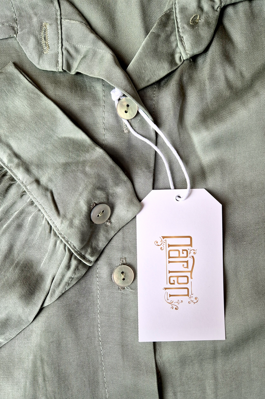 Oversize-Bluse mit Seide