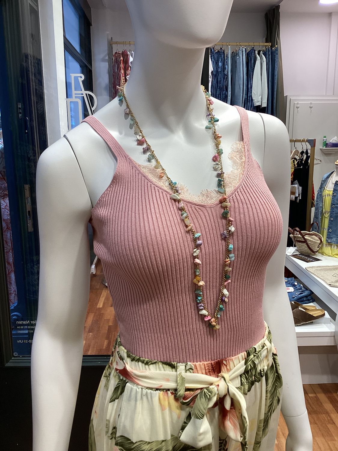 Spitzentop Rosa