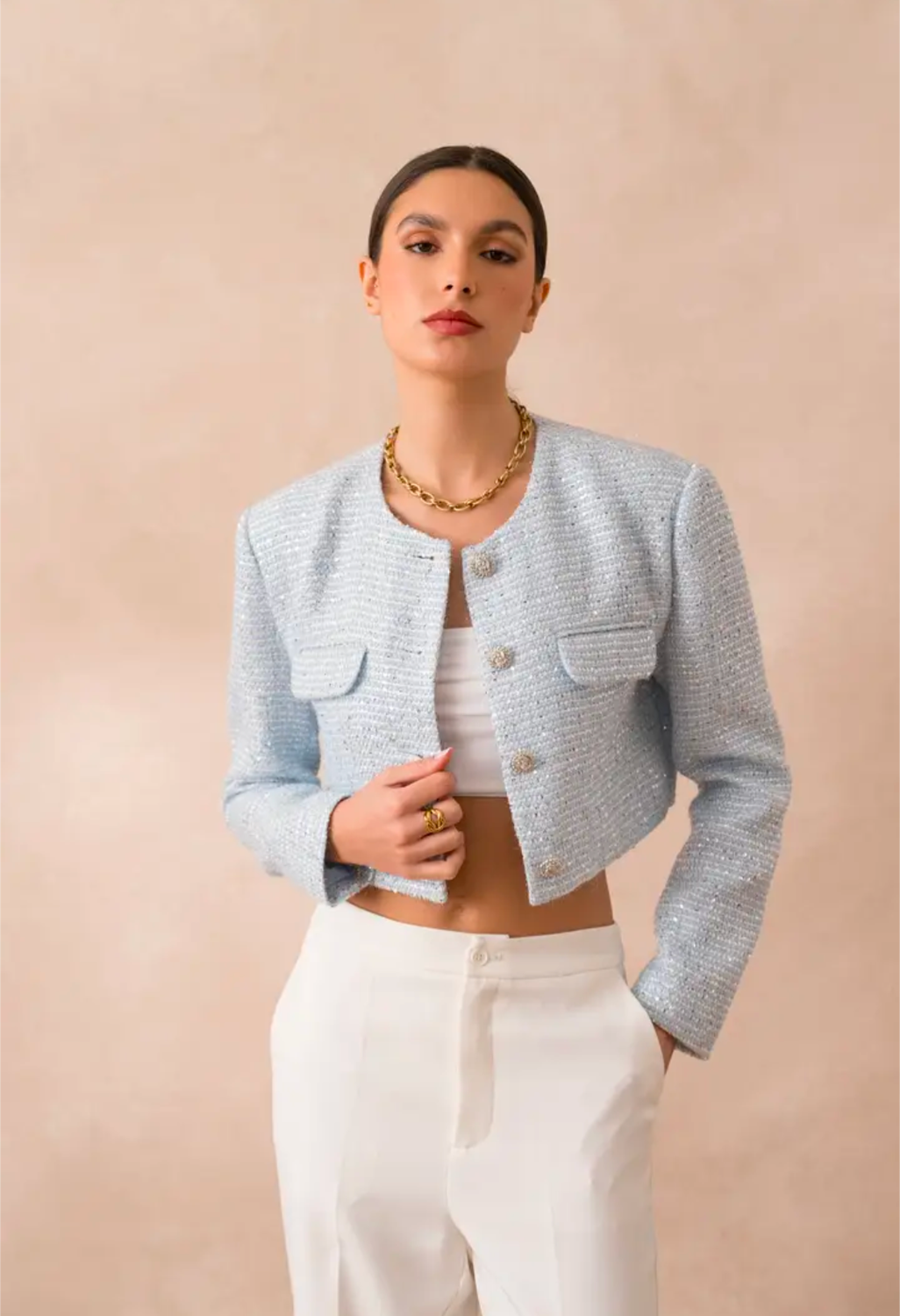 Tweed Jacke