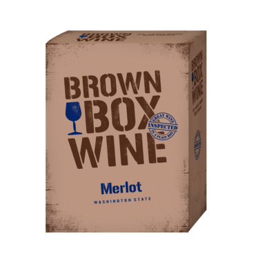 Brown Box Merlot, case of three 3L boxes Brown Box Merlot, case of three 3L boxes