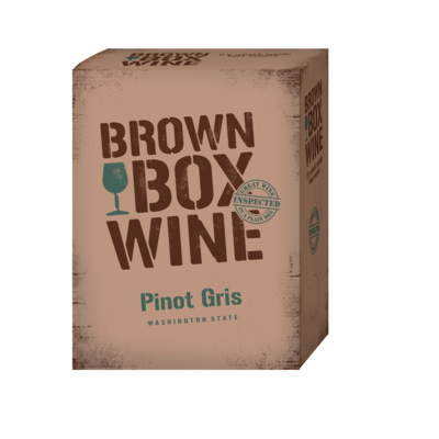 Brown Box Pino Gris, case of three 3L boxes Brown Box Pino Gris, case of three 3L boxes