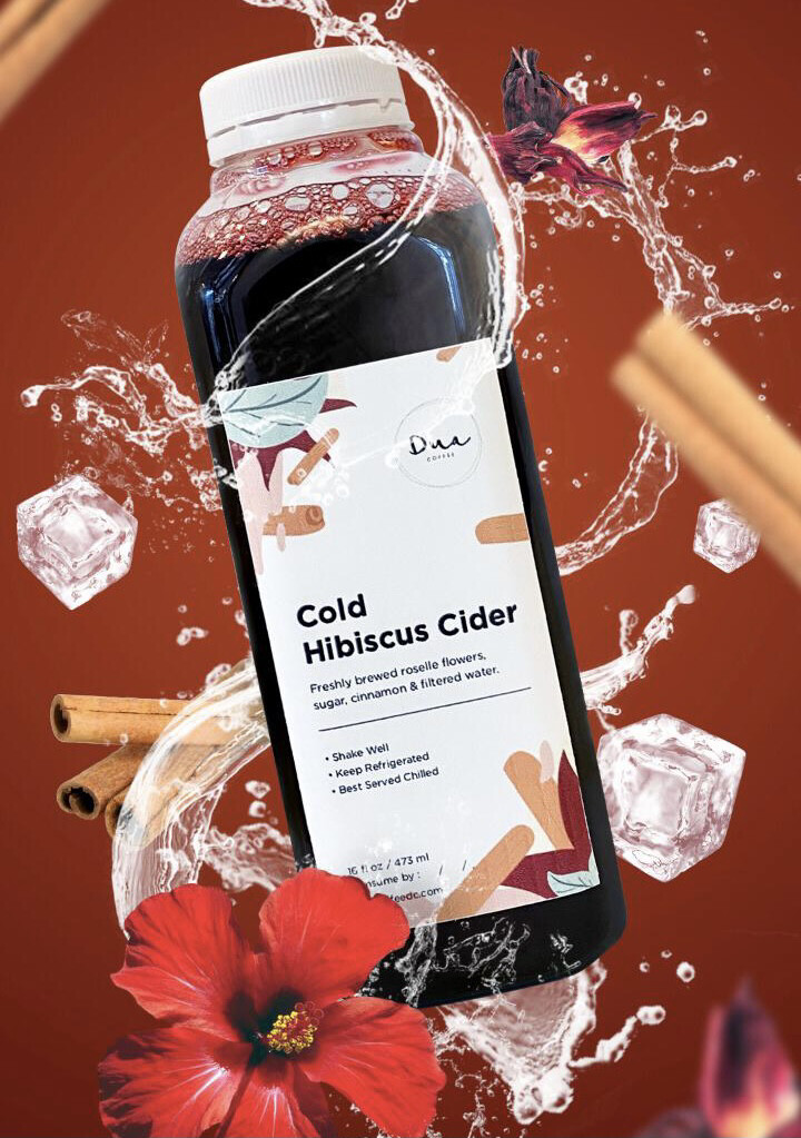 Cold Hibiscus Cider -  32 Oz