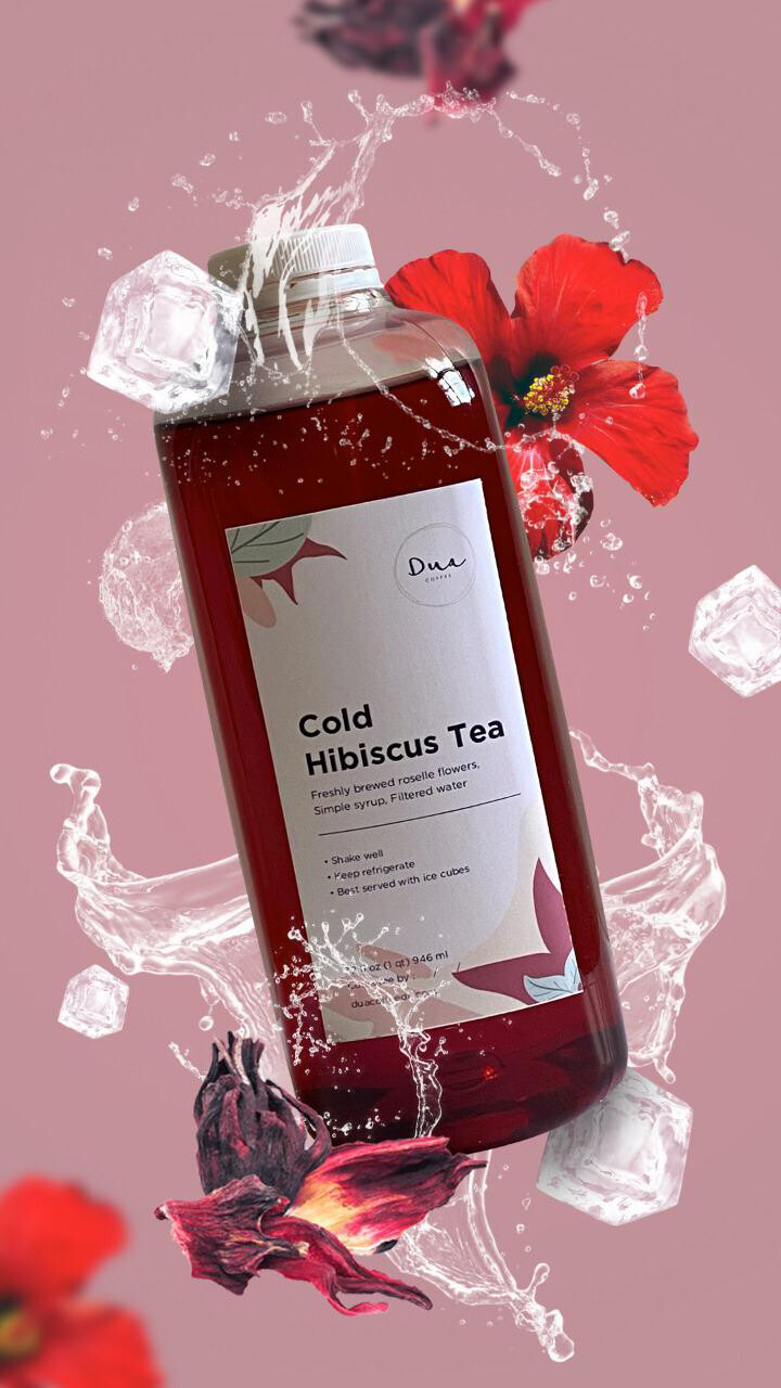 Cold Hibiscus Tea - 32 Oz