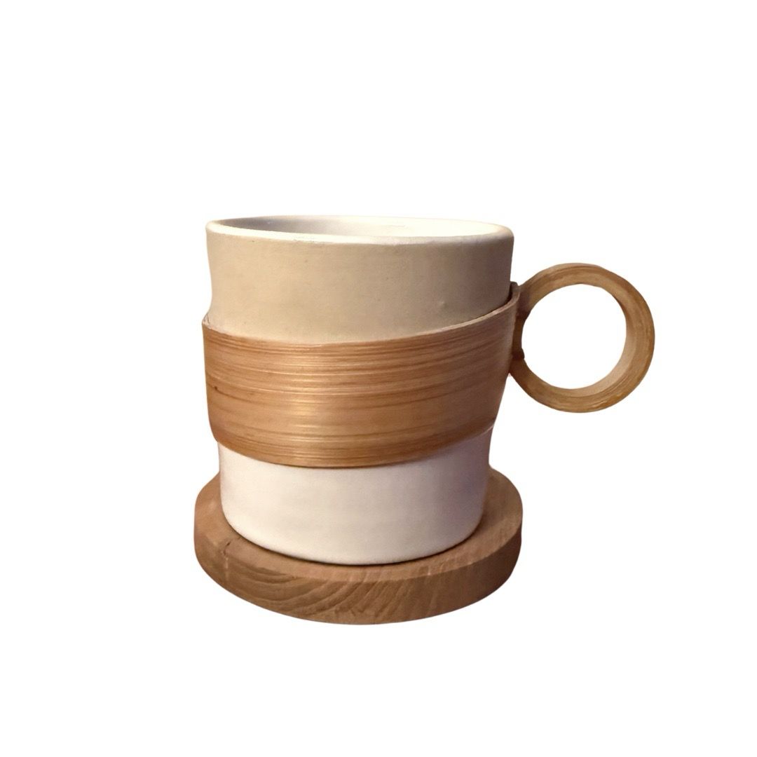 Handmade Bamboo Strap Cup Set