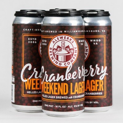 Cranberry Lager 4pack 16oz cans