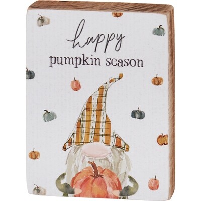Pumpkin Season Block Sign
