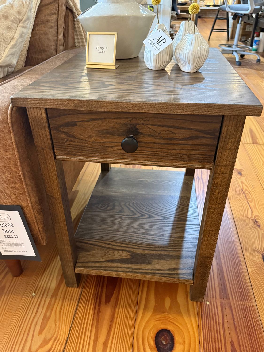 AB Drawer/Shelf Side Table DARK