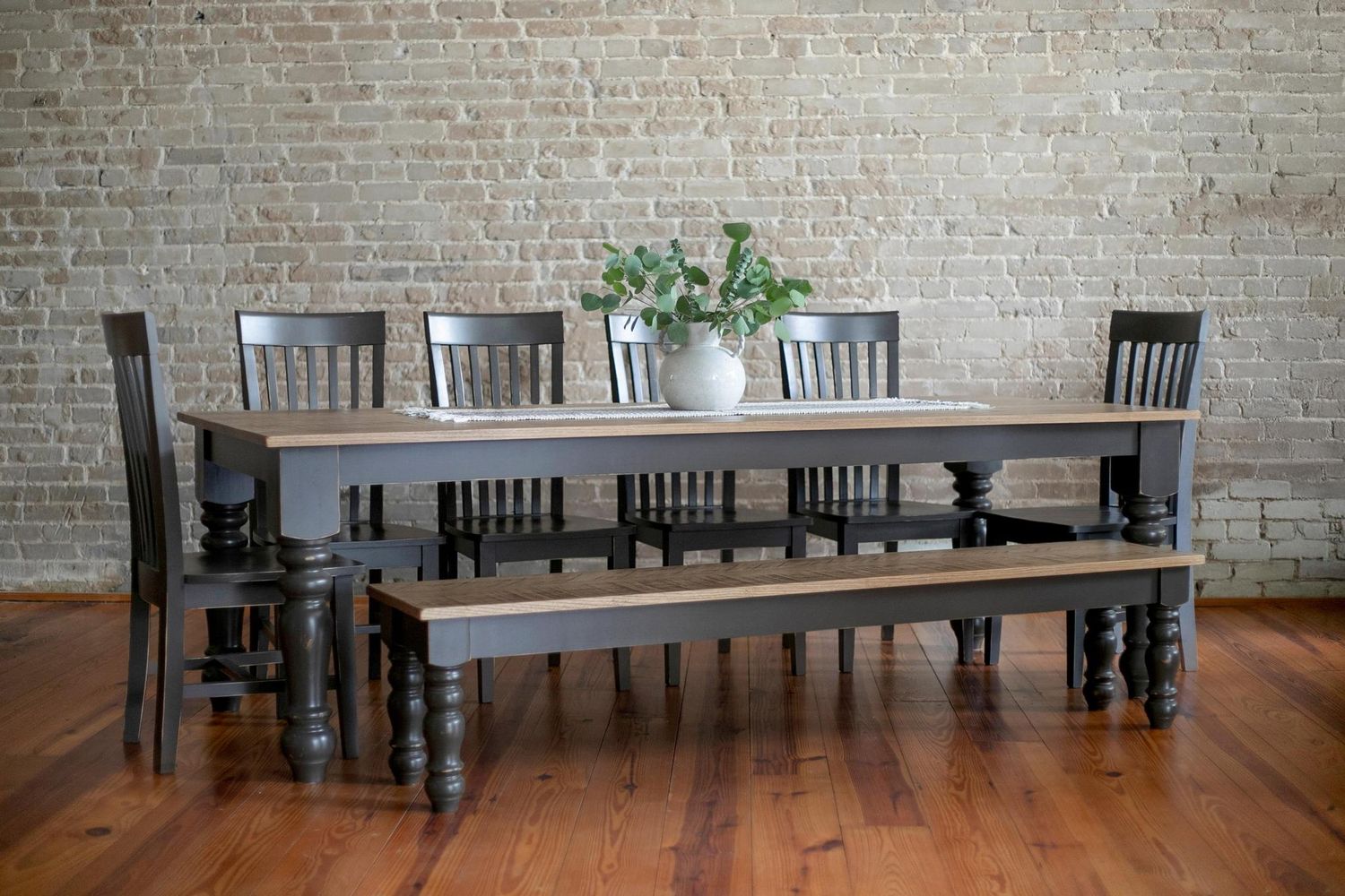 AB 8&#39; Turned Leg Table/Bench