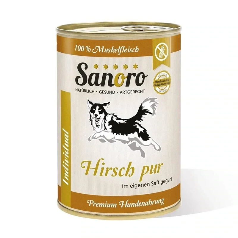 Sanoro Pures Muskelfleisch vom Hirsch 400g