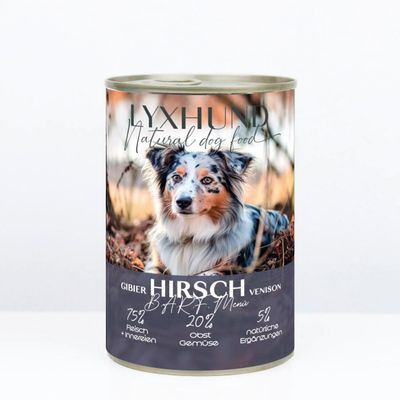Lyxhund - Hirsch Menü 800g