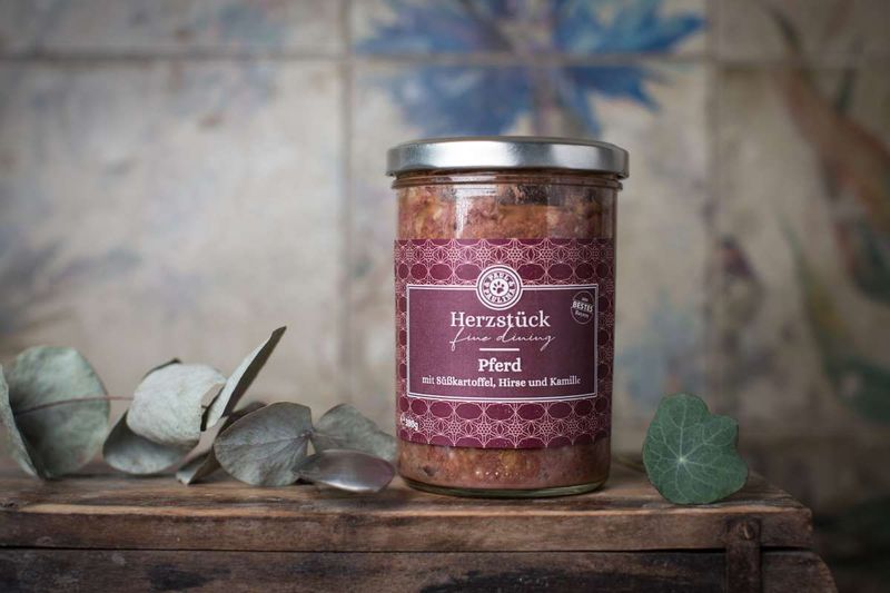 Herzstück - Pferd mit Süßkartoffel und Kamille 380g