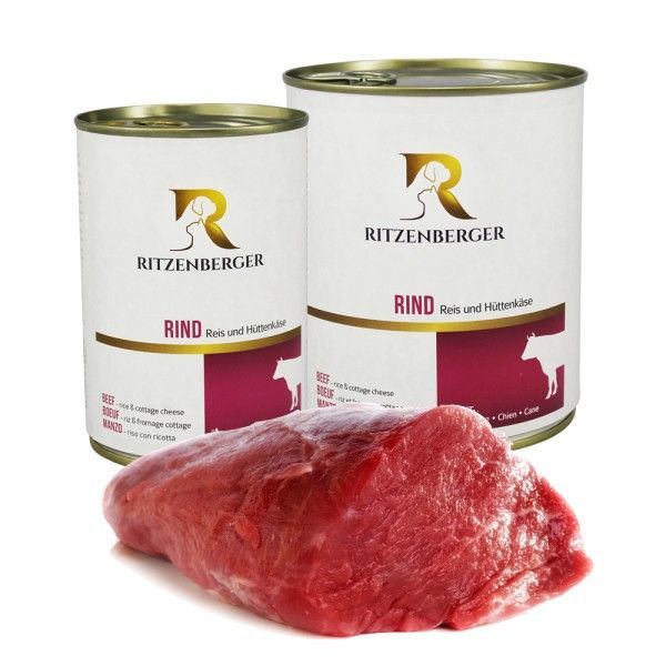 Rind mit Reis und Hüttenkäse 800g