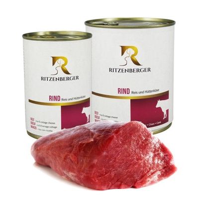 Rind mit Reis und Hüttenkäse 800g