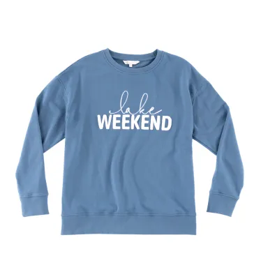 Lake Weekend Blue Sweatshirt