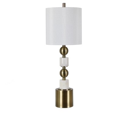 Marble and Metal Table Lamp - CRE