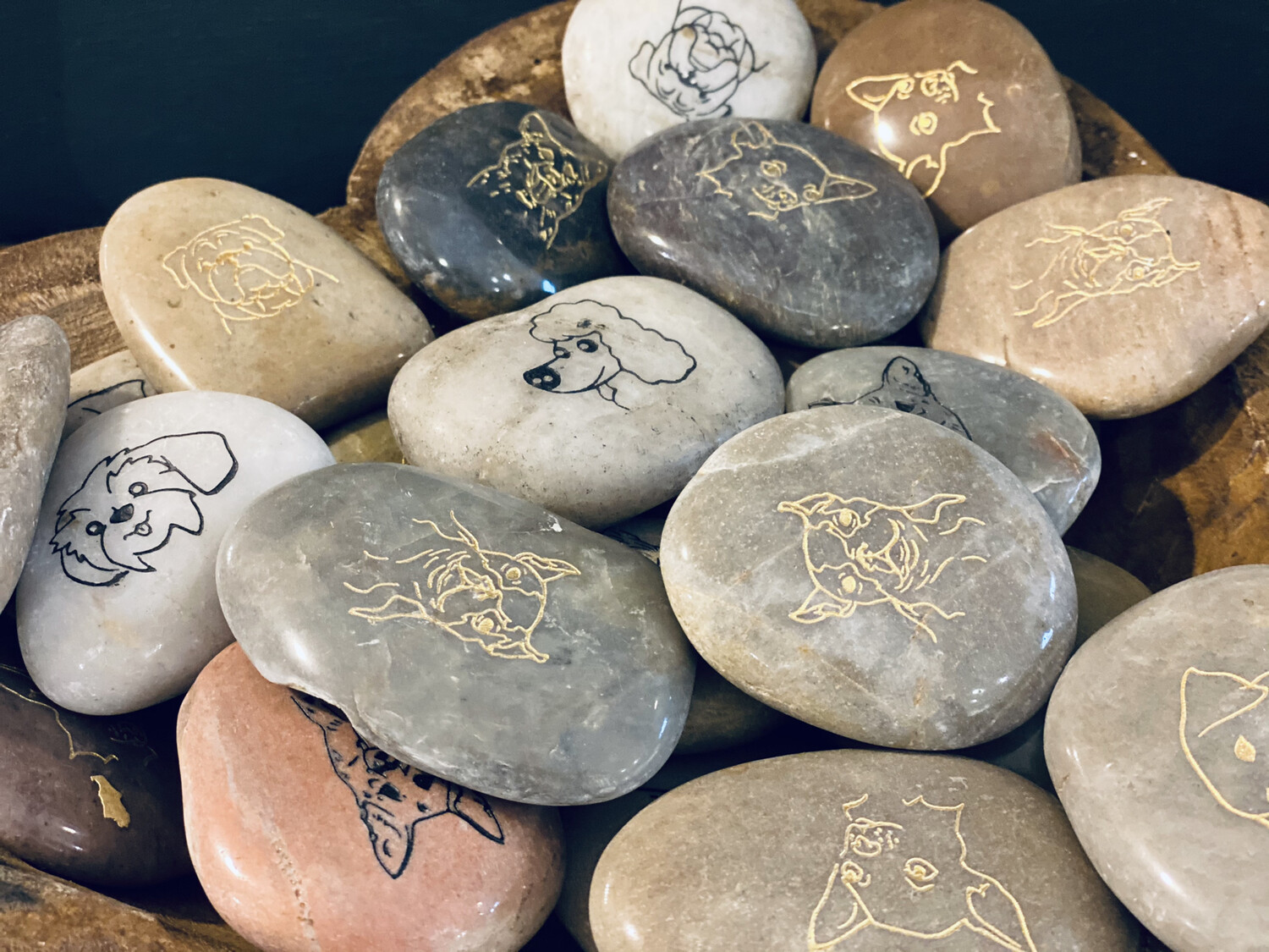 Engraved Dog River Stones-1220-HEM