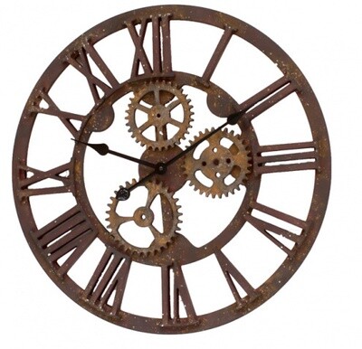 Rustic Steampunk Clock-1806-HEM