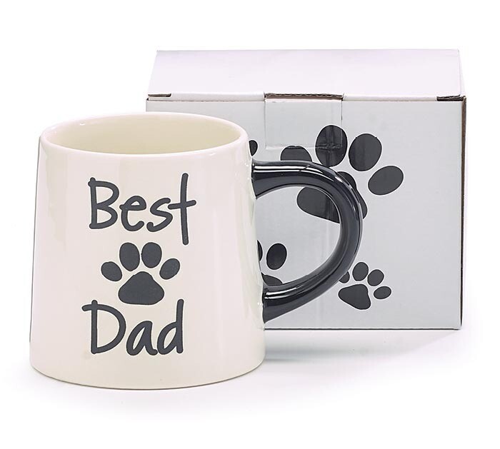 Mug Best Dad Paw Print - 2585 - HEM