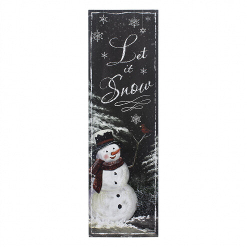 Wooden Snowman Let it Snow Sign - 1873 - HEM