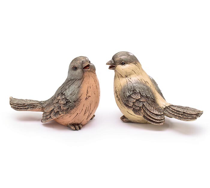 Peach/Yellow Bird Figurines - 2649 - HEM