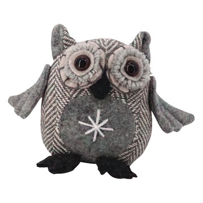 Plush Grey Owl 5"-1521-HEM