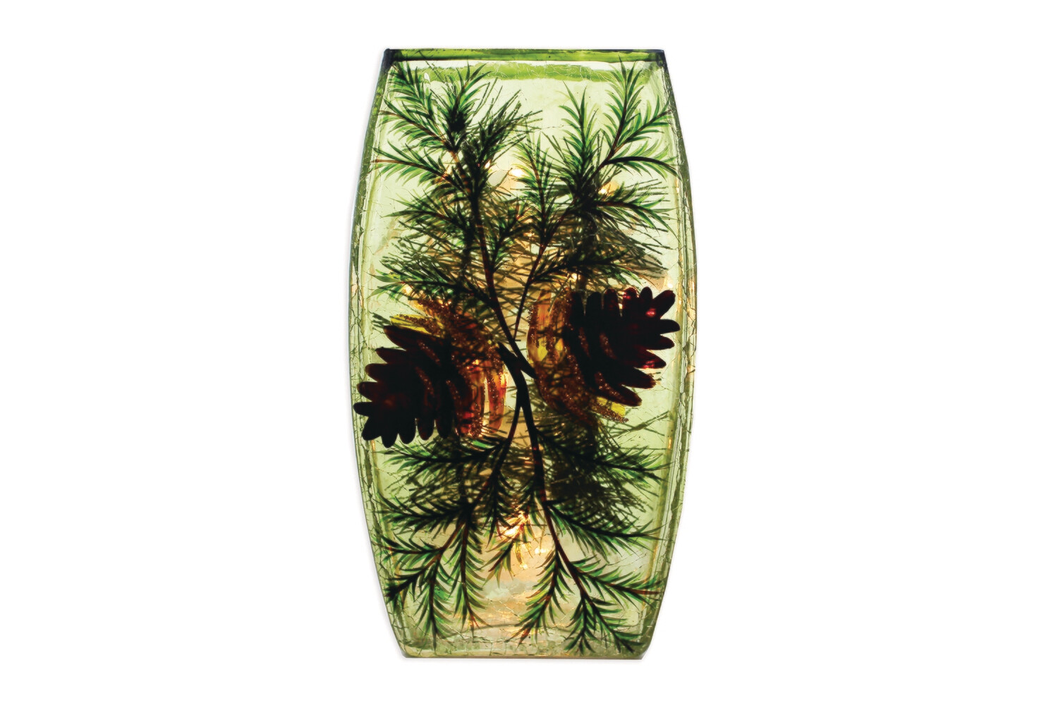 Whispering Pines Pre-Lit Med Vase-1010-HEM
