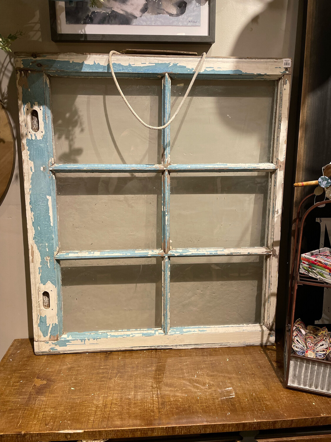 Shabby Vintage Window-Blue/White - 6018 - HEM