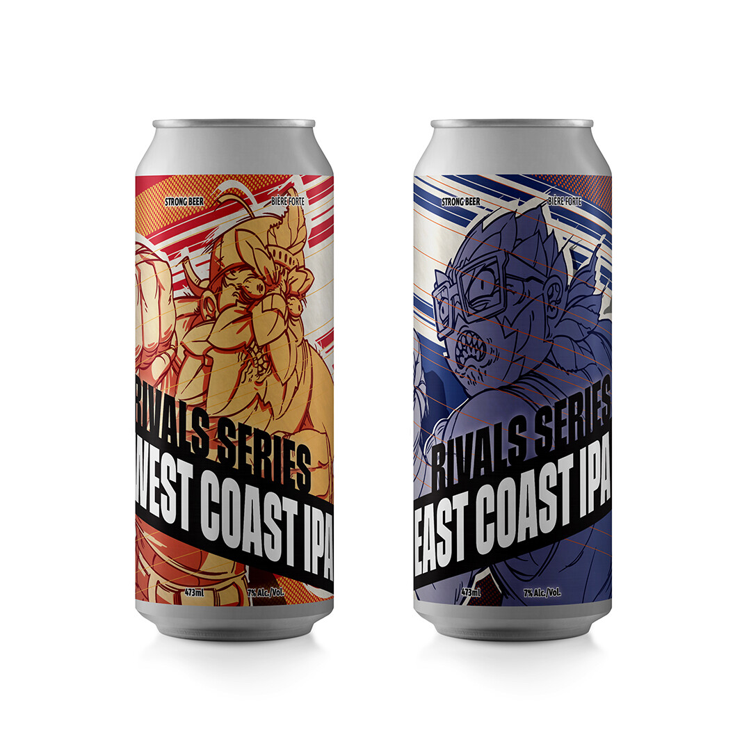 Rivals Series - East Coast vs West Coast IPA ~ 4 Pack Rivals Series - East Coast vs West Coast IPA ~ 4 Pack