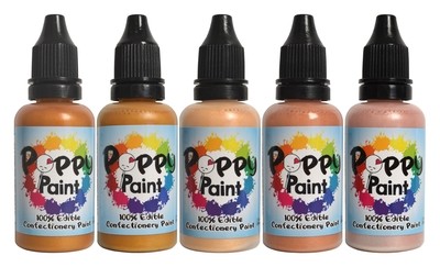 Poppy Paint Pearlescents All That Glitters Set (100% Edible)