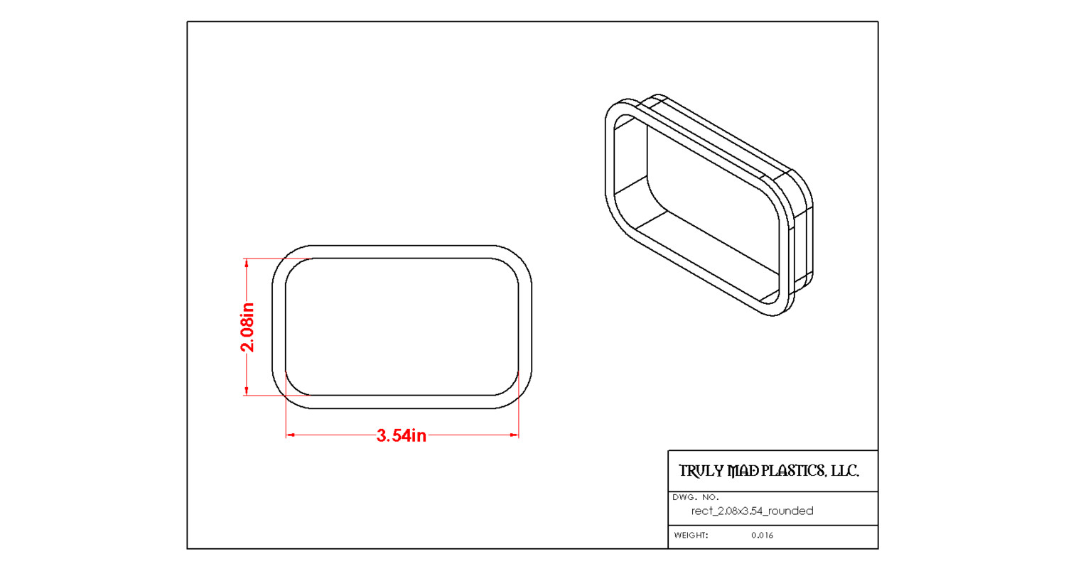 Rectangle 2.08&quot; x 3.54&quot; (rounded corners)