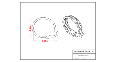 Hedgehog 03, Size: 3.25&quot;