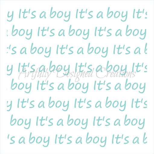 AD It&#39;s A Boy Stencil
