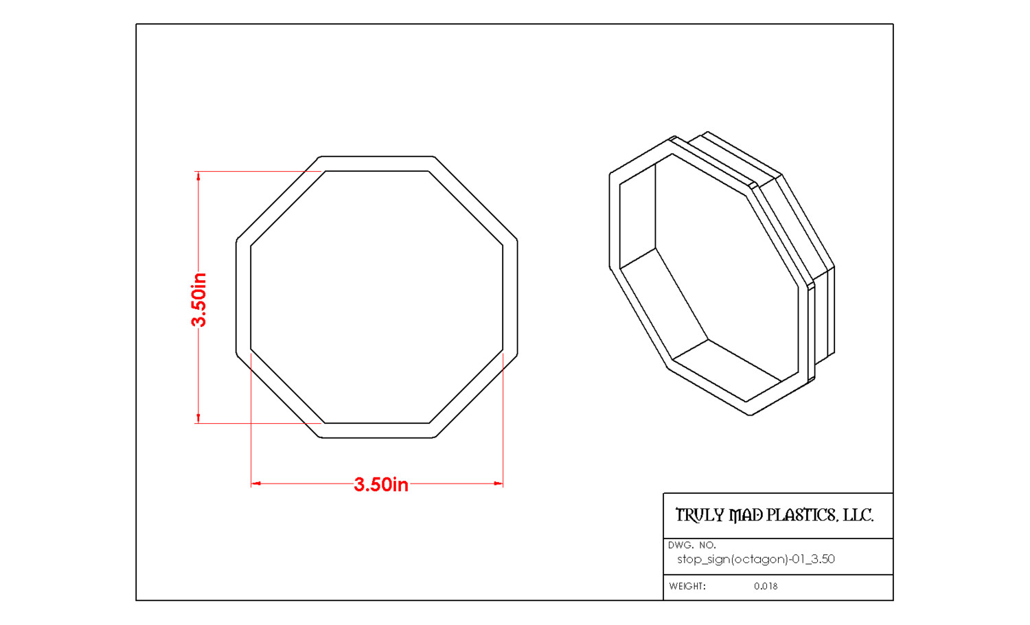 Stop Sign 01, Size: 3.50&quot;