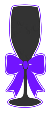 Champagne Glass with Bow 01