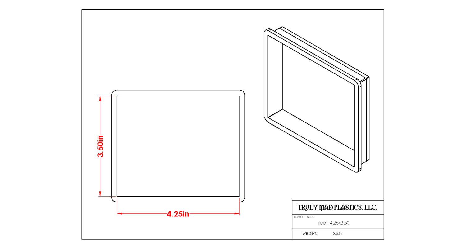 Rectangle 4.25&quot; x 3.50&quot;
