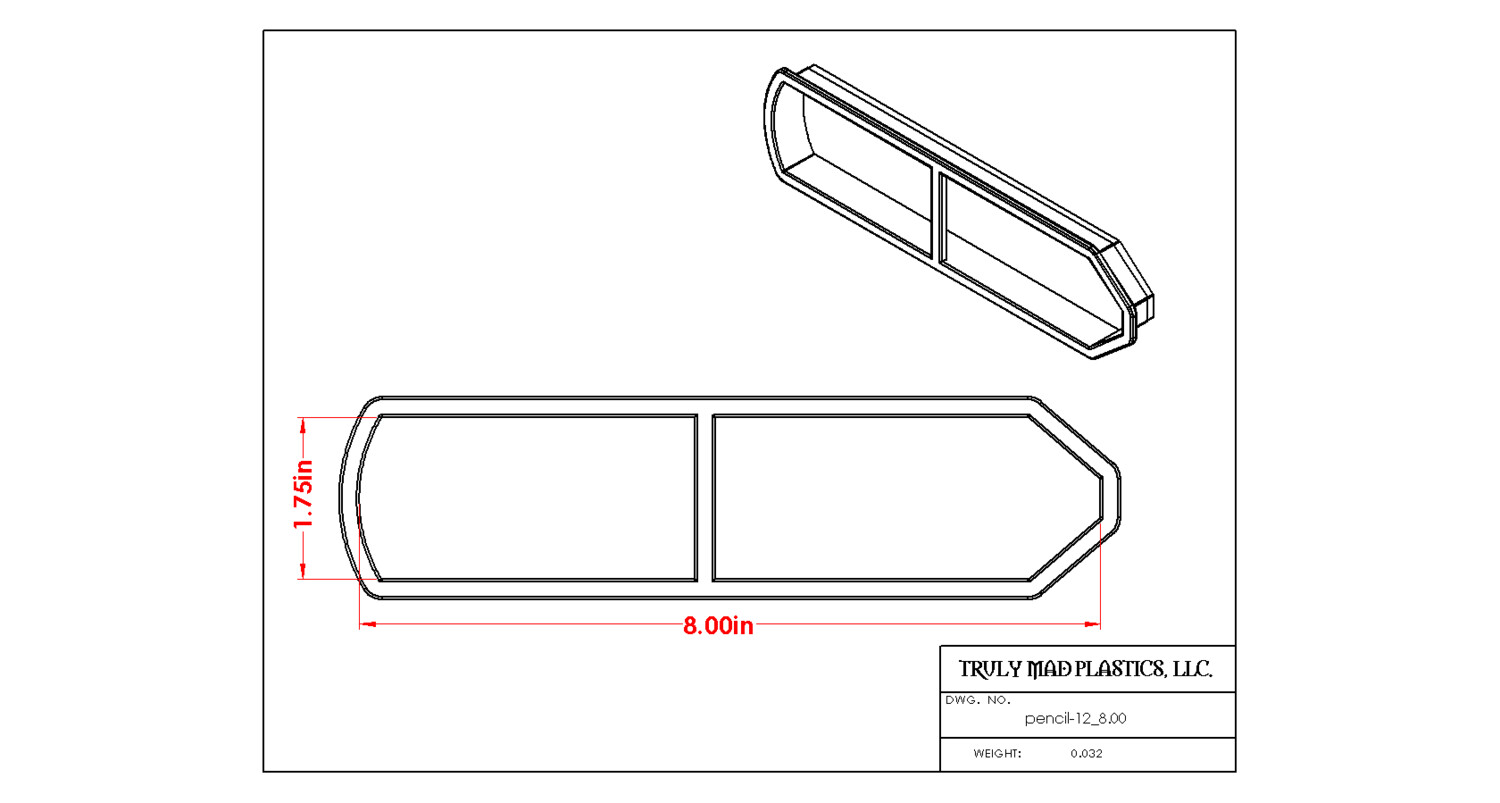 Pencil 12, Size: 8.00&quot;