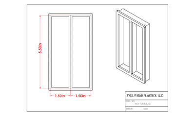 Rectangle 1.50" x 5.50" (cuts 2)