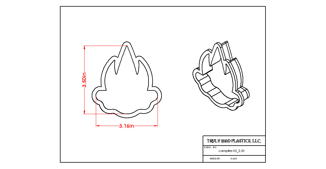 Campfire 03, Size: 3.50&quot;