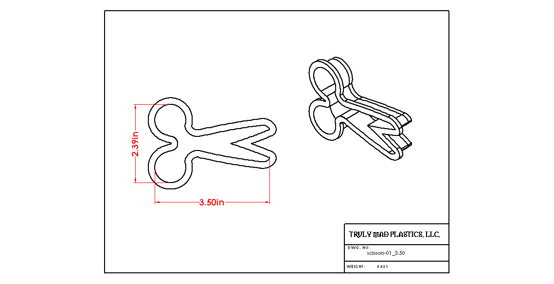 Scissors 01, Size: 3.50&quot;