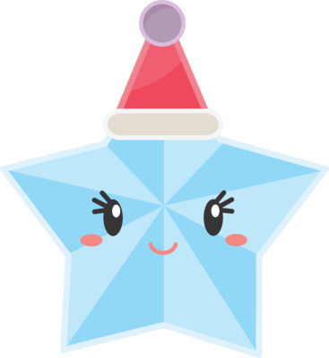 Star with Santa Hat 01