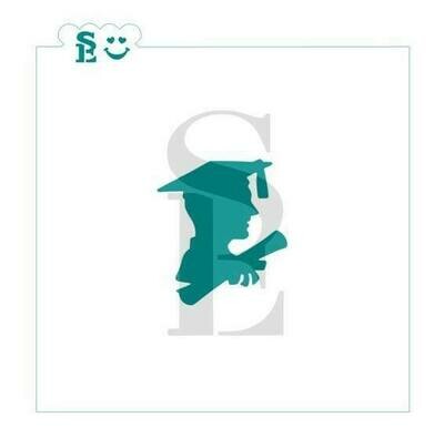 SE Graduate Bust Male Stencil