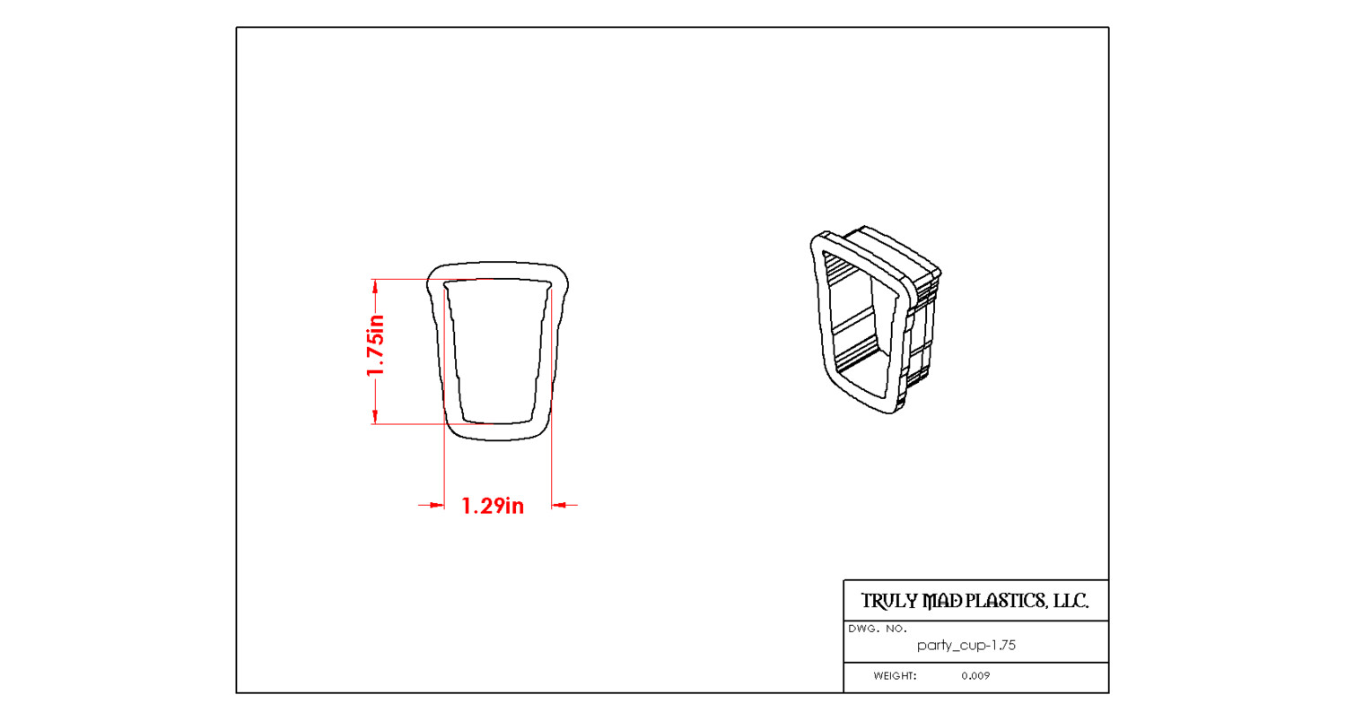 Party Cup, Size: 1.75&quot; (Mini)
