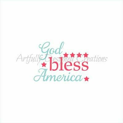 AD God Bless America 2 part Stencil