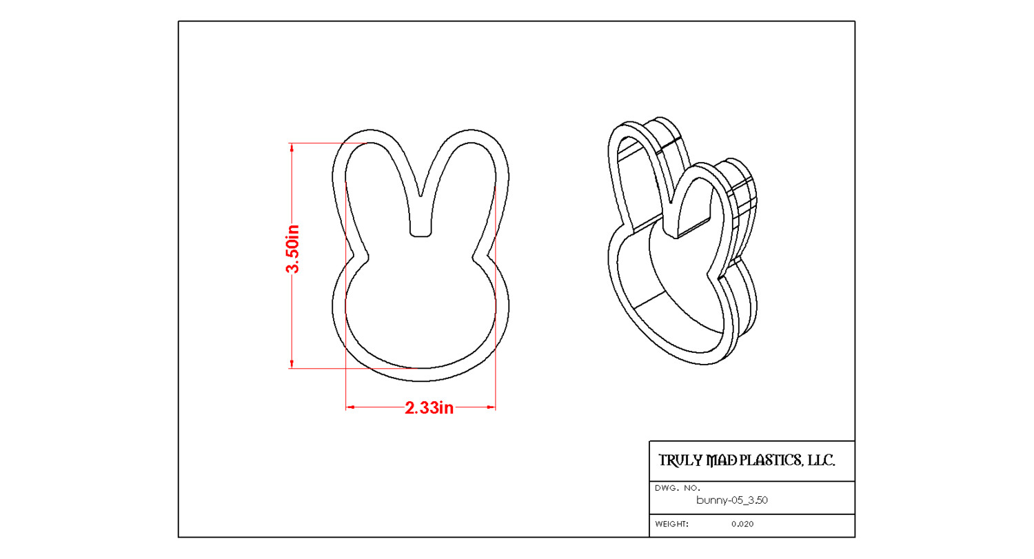 Bunny 05, Size: 3.50&quot;
