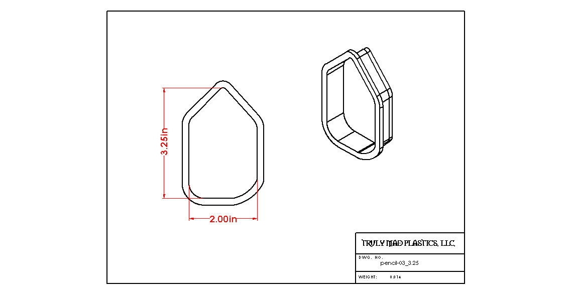 Pencil 03, Size: 3.25&quot;